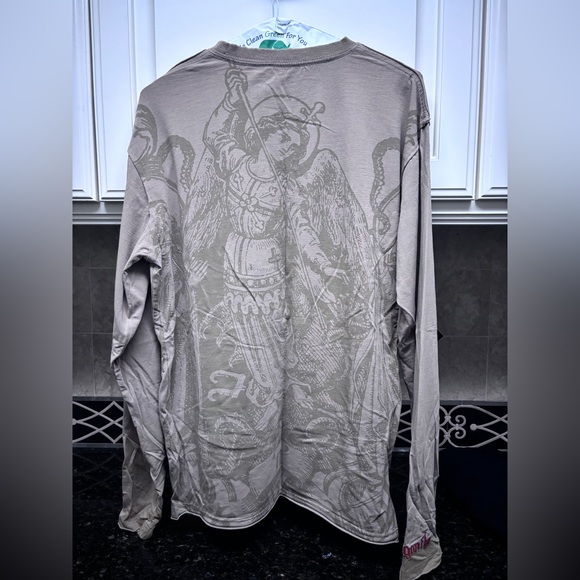 Y2K Vintage 90’s Dragonfly Rock N Roll Long Sleeve Shirt Size L - Picture 3 of 7